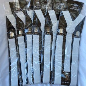 Adult Suspenders, White